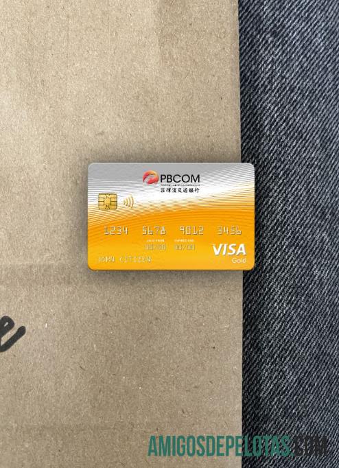 Cartão Visa Gold do Banco de Comunicações das Filipinas Photolook Front exemplo
